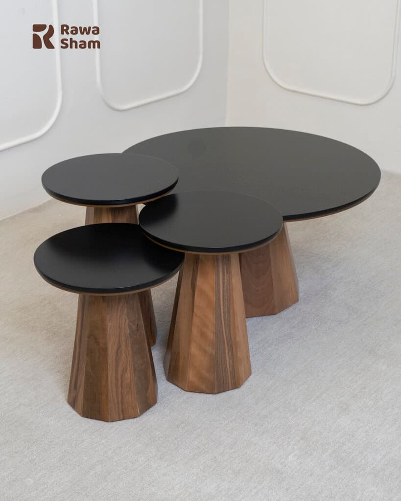 4pcs Modern Nesting Table - Black