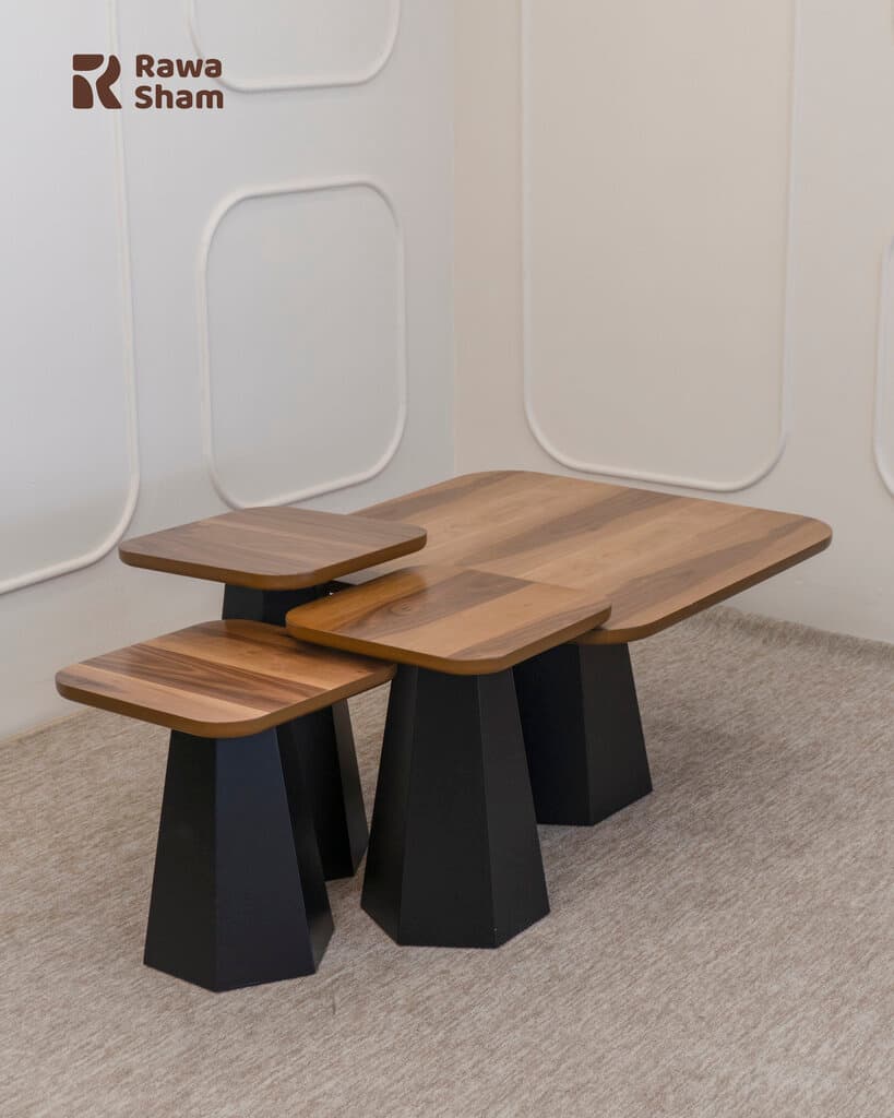 4pcs Modern Nesting Table - Black