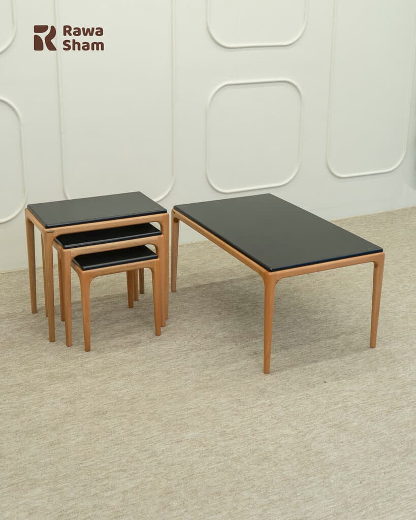 4pcs Modern Nesting Table - Black