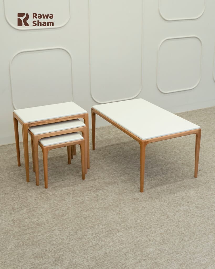 4pcs Modern Nesting Table - White