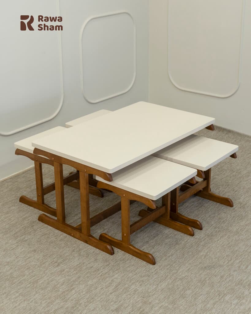 5pcs Nesting Table - Cream