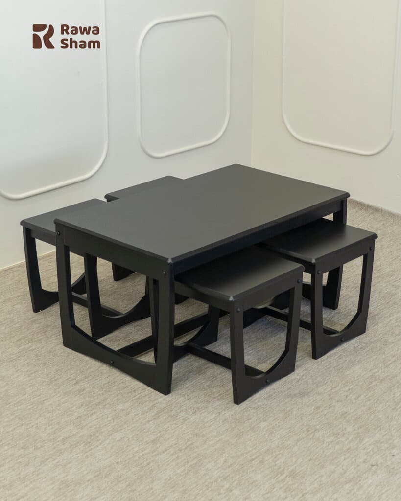 5pcs Nesting Table - Black
