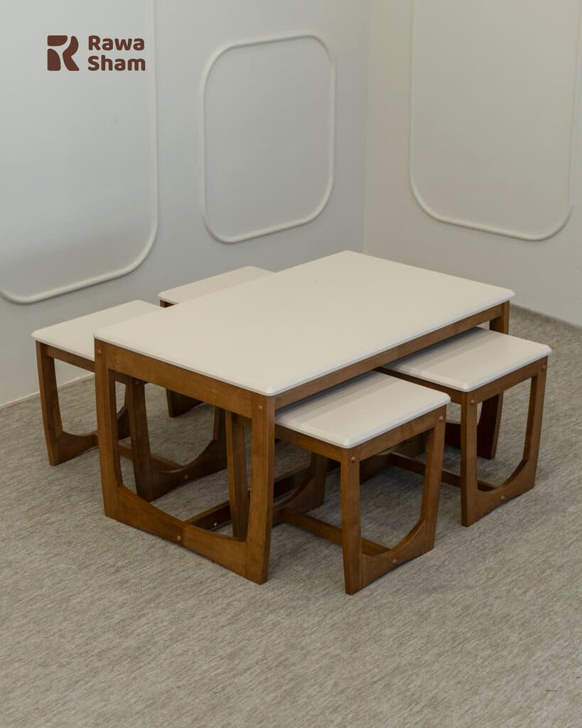 5pcs Nesting Table - Cream