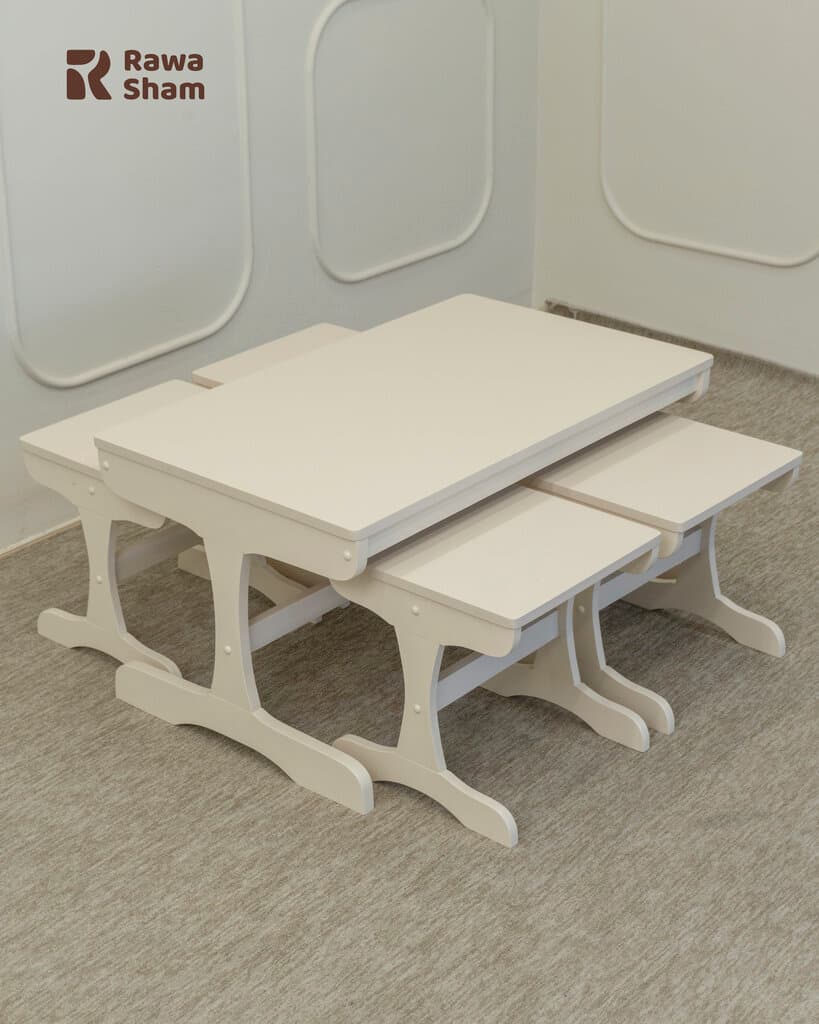 5pcs Nesting Table - White
