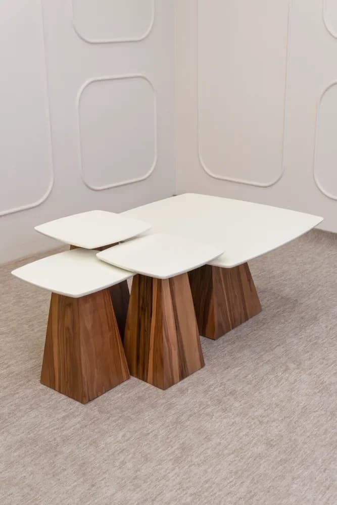 Gulldan 4pcs Nesting Table - Cream