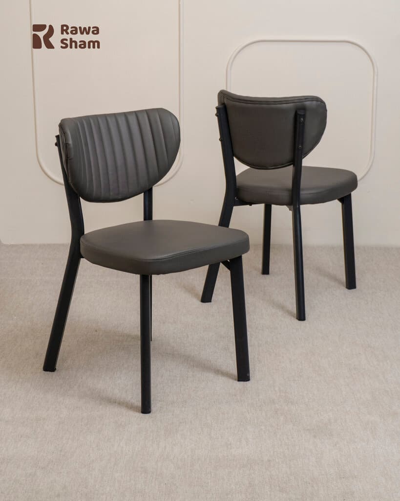 Chinese Leather Chair - Dark Gray