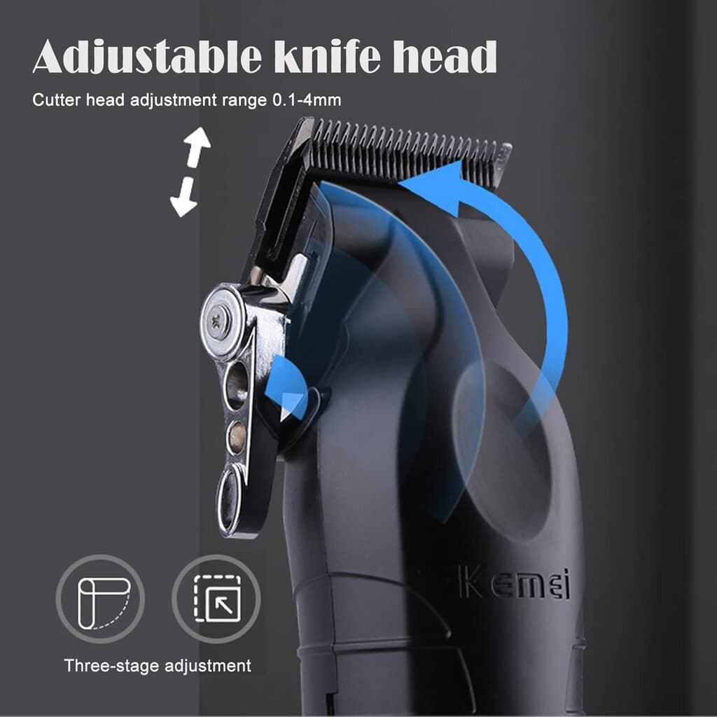 Kemei Hair Clipper - KM-2296 (Black) 5