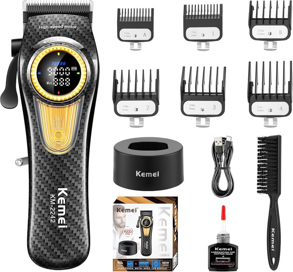 Kemei Professional Hair Clippers For Men - KM-2242 (Black)