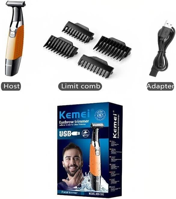Kemei Men'S Shaving - KM-1910 (Orange) 5
