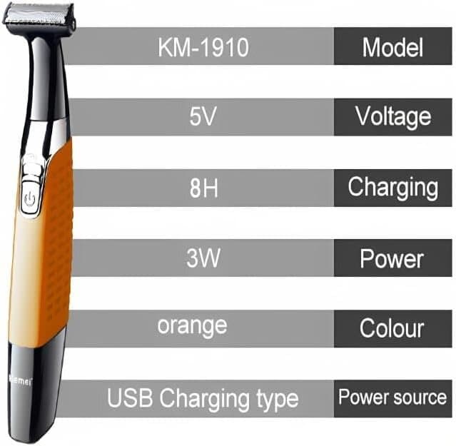 Kemei Men'S Shaving - KM-1910 (Orange) 2