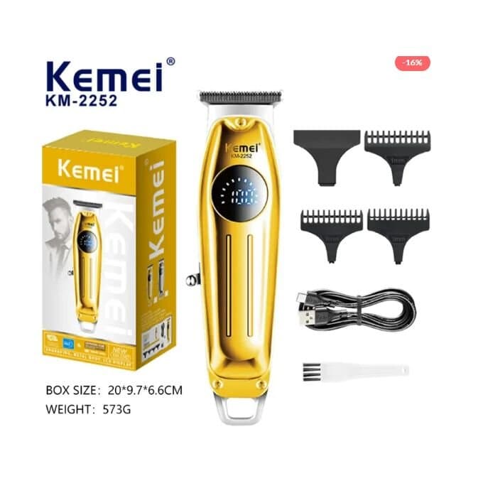 Kemei Hair Clipper - KM-2252 (Yellow)
