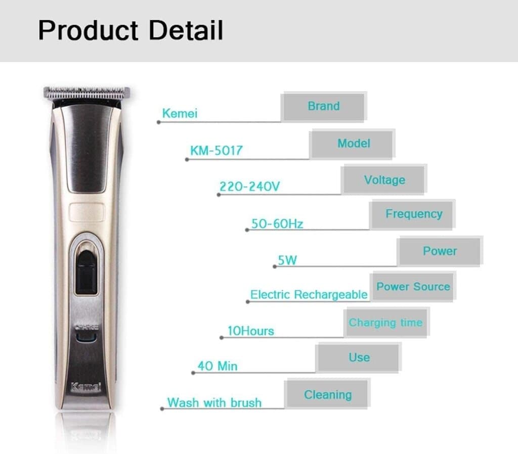 Kemei Professional High Quality Advanced Shaving System - KM-5017 (Gold) 3