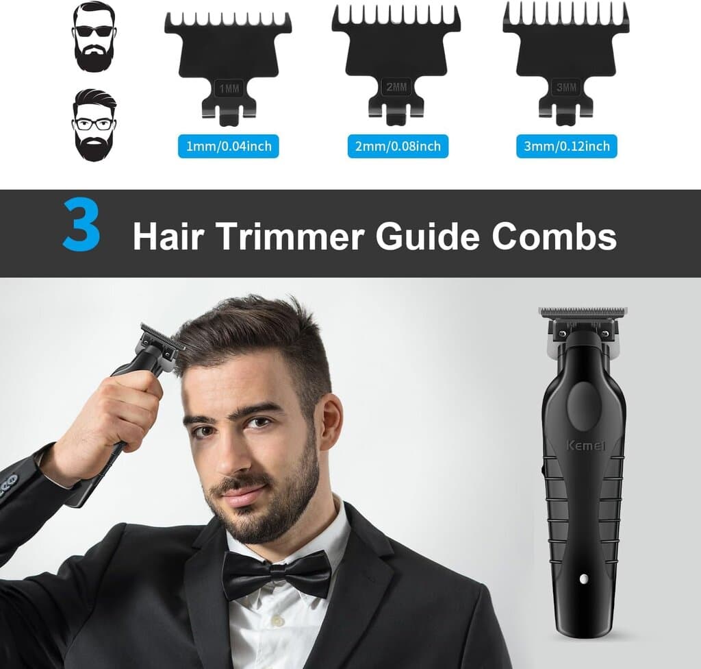 Kemei Professional  Hair Clipper - KM-2299 (Black) 6
