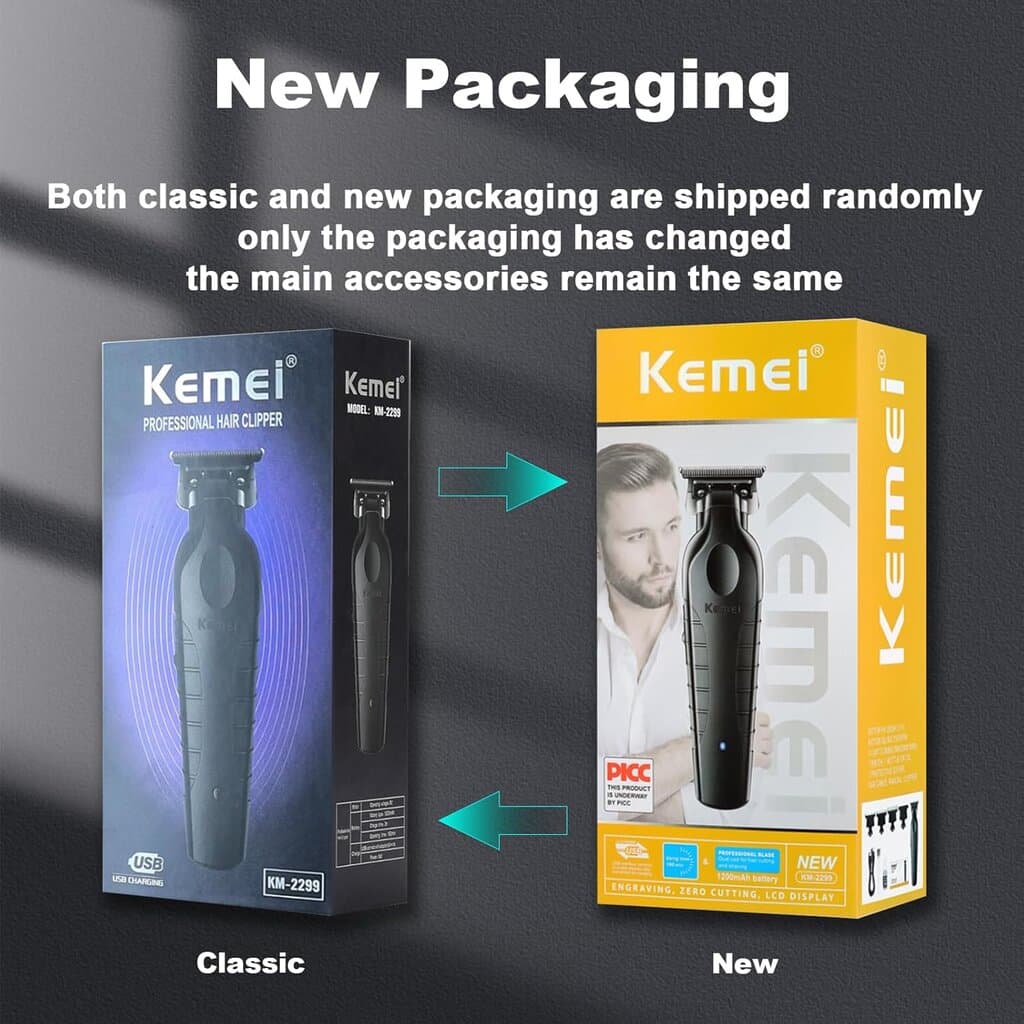 Kemei Professional  Hair Clipper - KM-2299 (Black) 7