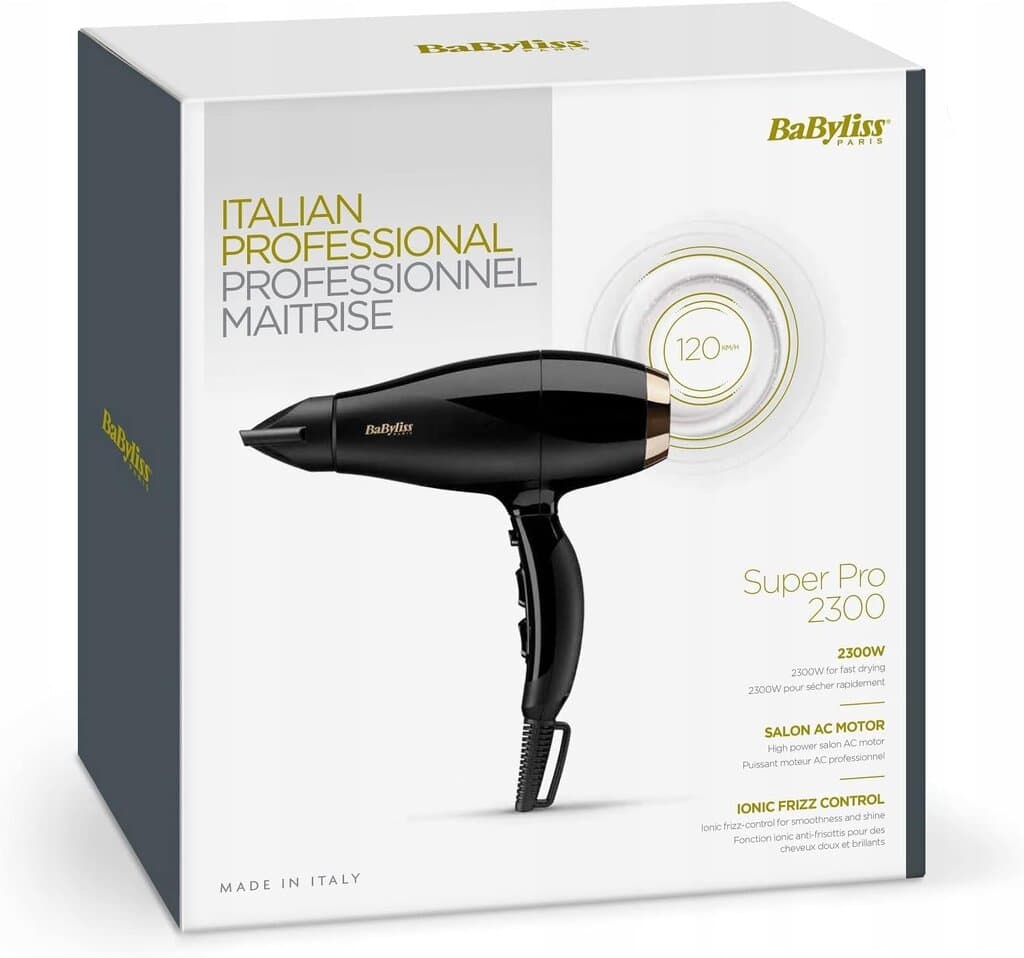 BaByliss Hair Dryer 2300W - 6714E (Black) 8