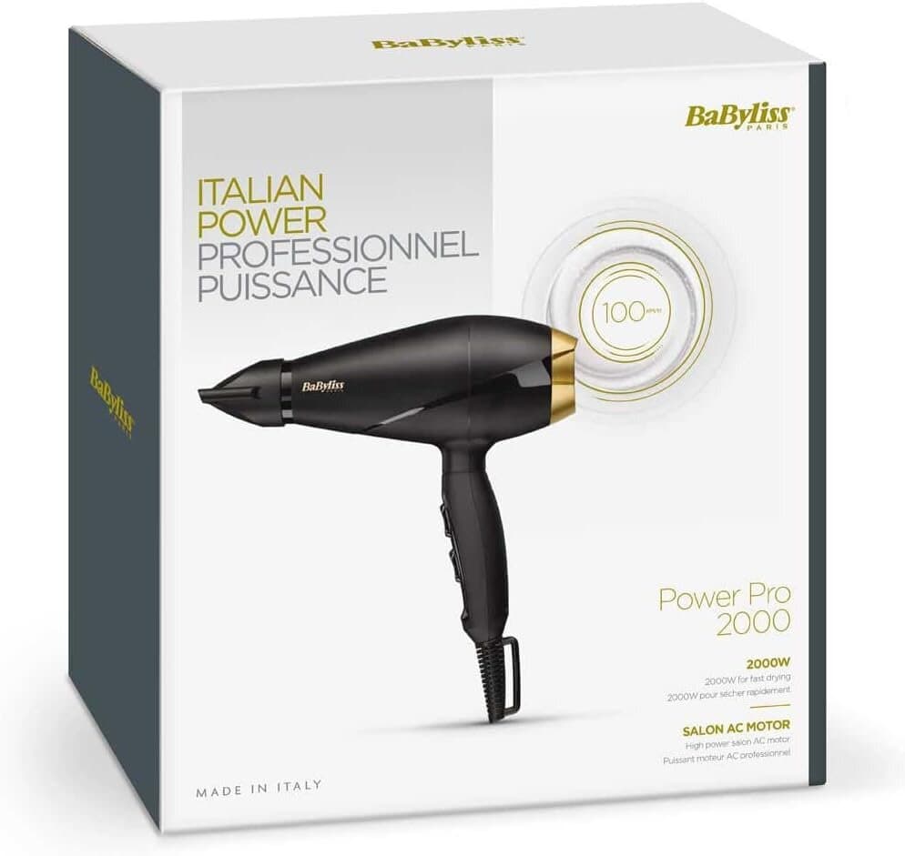 BaByliss Hair Dryer 2000W - 6704E (Black) 2
