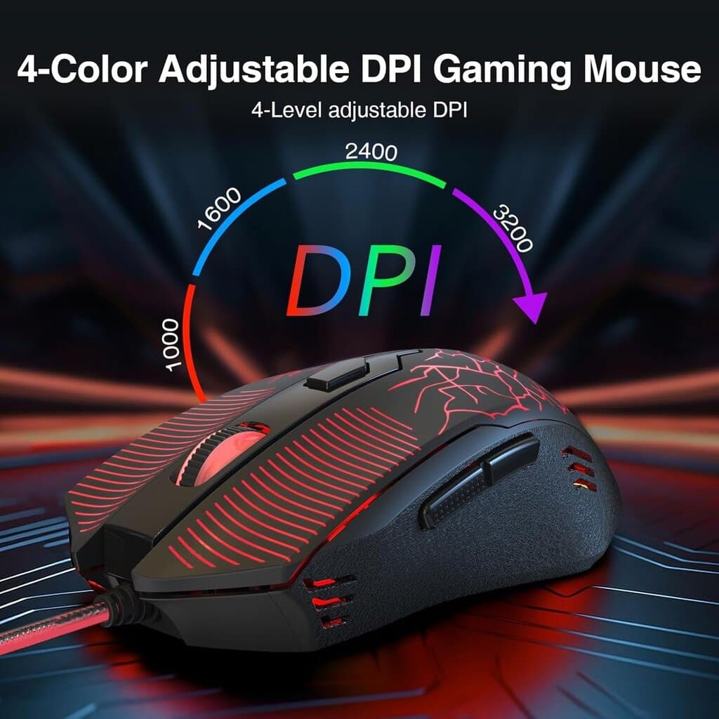 Redragon S107 RGB Gaming Keyboard & Mouse & Mouse Pad Combo 5