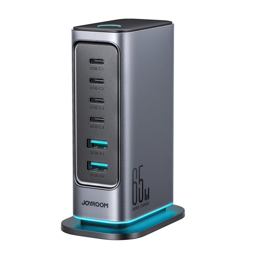 JR-TCM02 65W Multi-port Charger-Dark Gray