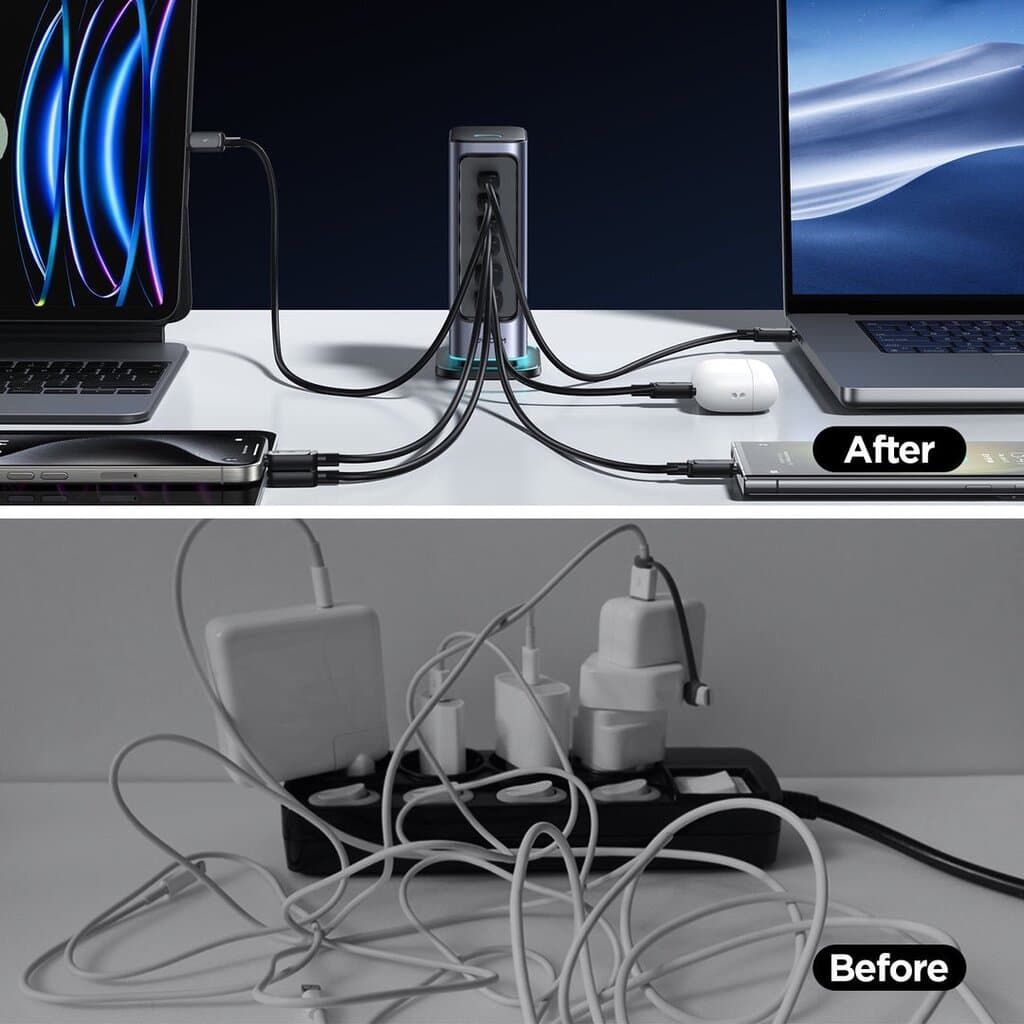 JR-TCM02 65W Multi-port Charger-Dark Gray 9