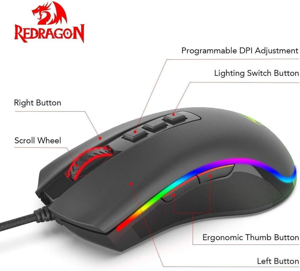 Redragon Cobra M711 Gaming Mouse - Black 5