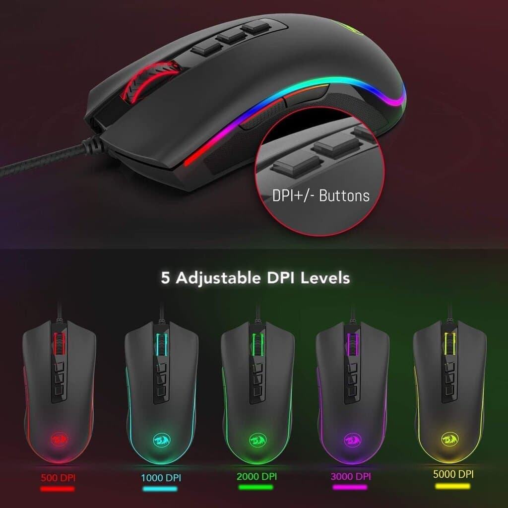 Redragon Cobra M711 Gaming Mouse - Black 2