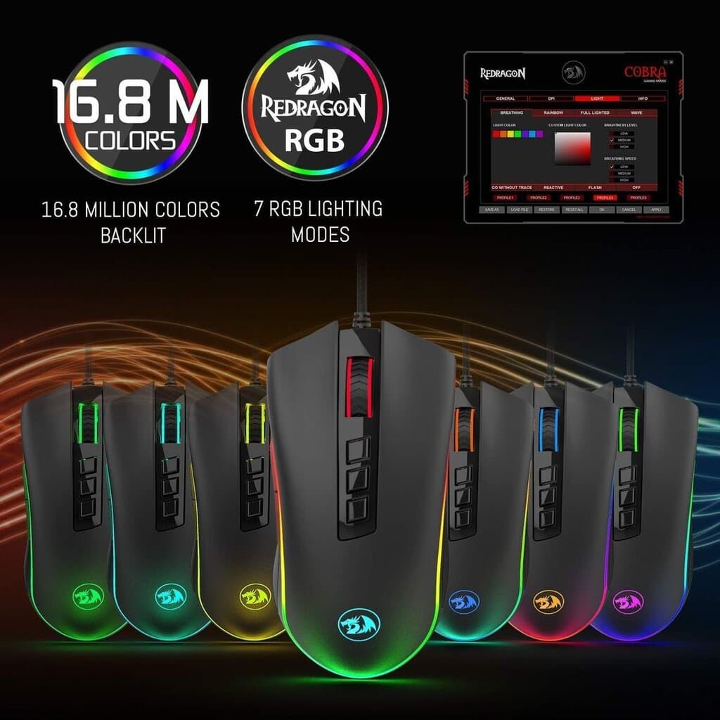 Redragon Cobra M711 Gaming Mouse - Black 3
