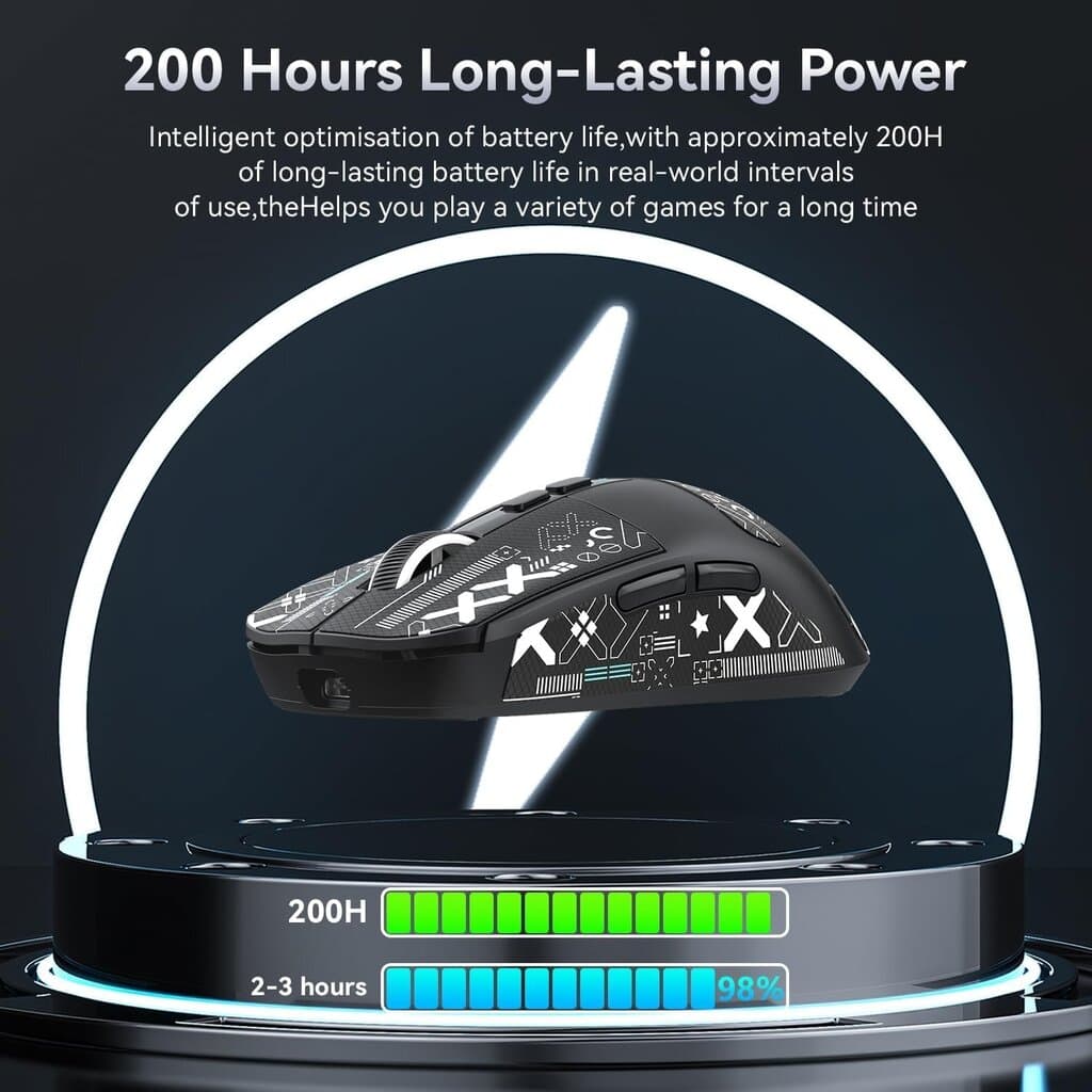 Attack Shark X6 Lightweight Wireless Gaming Mouse - Black 3