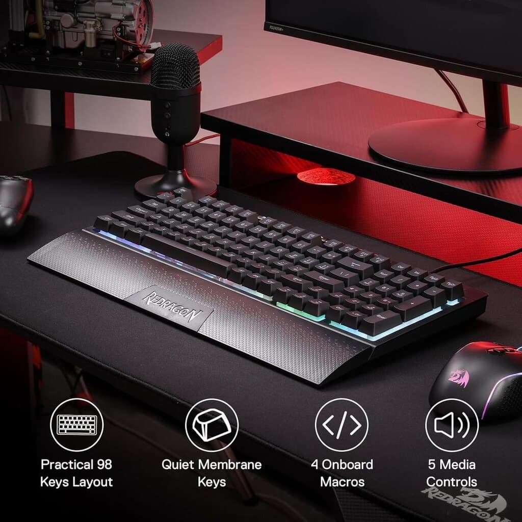 Redragon K515 Shiva RGB Membrane Gaming Keyboard 2