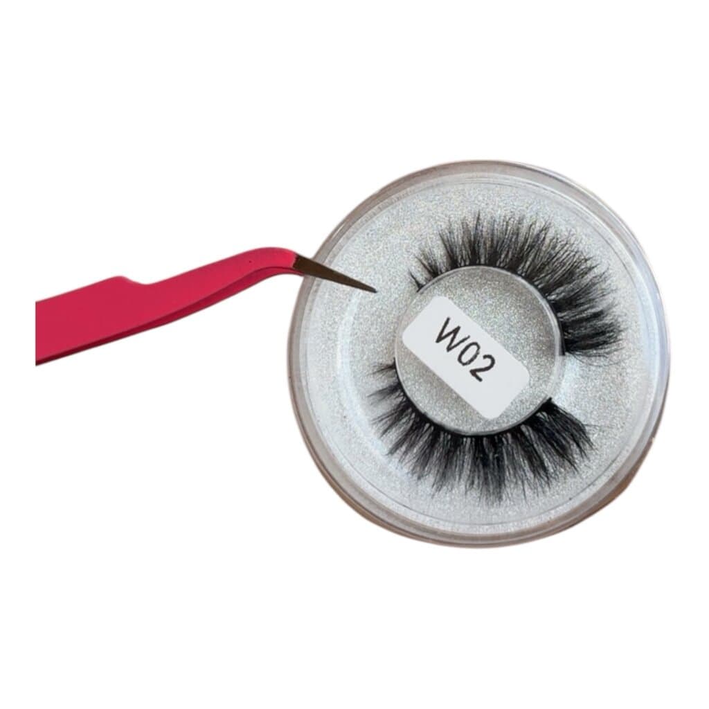 W02  3D Faux Mink Lashes – Dramatic Volume Strip Eyelashes