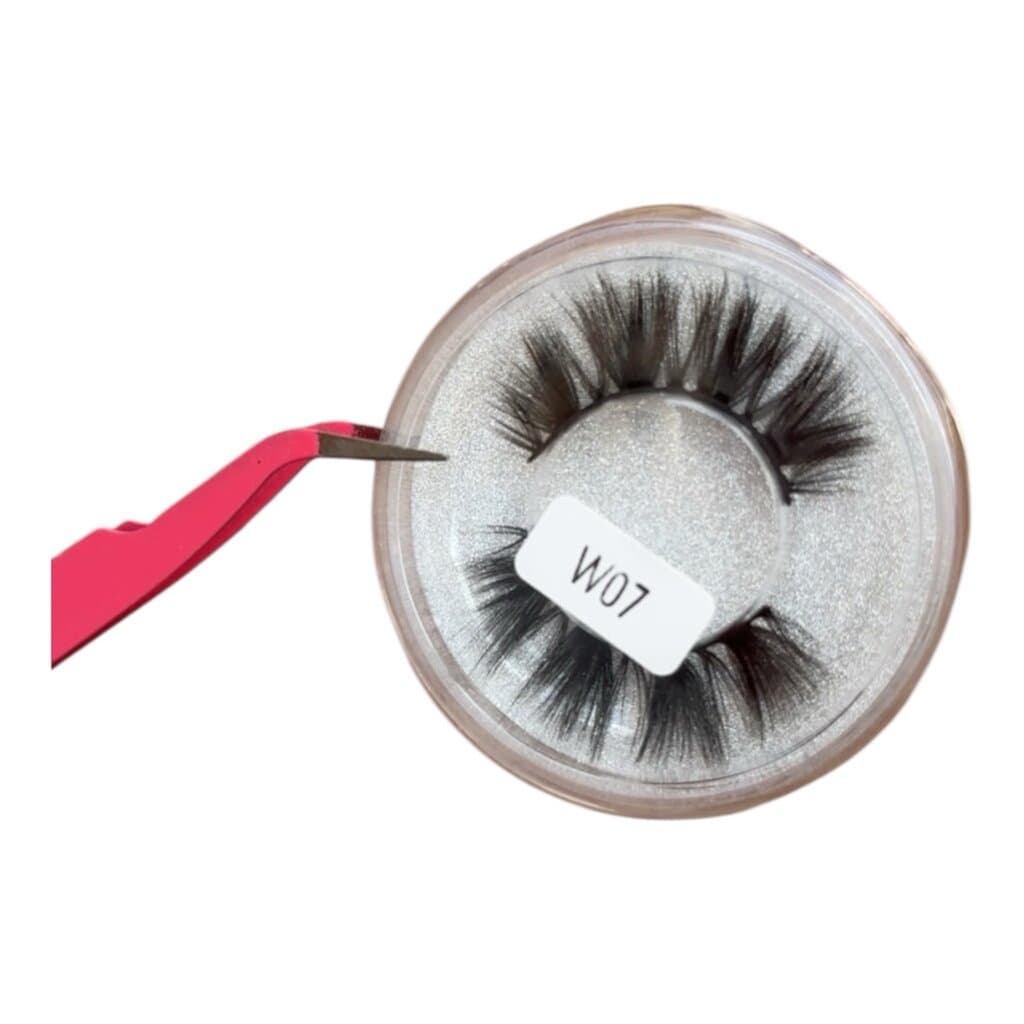 W07 3D Faux Mink Lashes – Dramatic Volume Strip Eyelashes