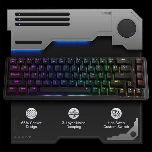 Redragon Nova K709GB RGB Magnetic 65% Wired Mechanical Gaming Keyboard 4