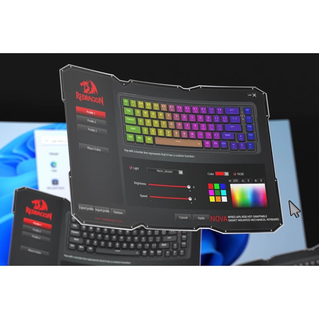 Redragon Nova K709GB RGB Magnetic 65% Wired Mechanical Gaming Keyboard 5