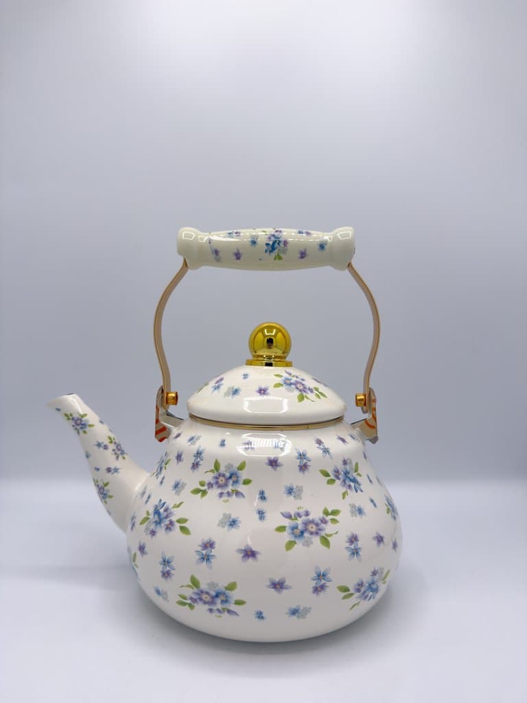 Zinc Kettle & Teapot Set - White 3