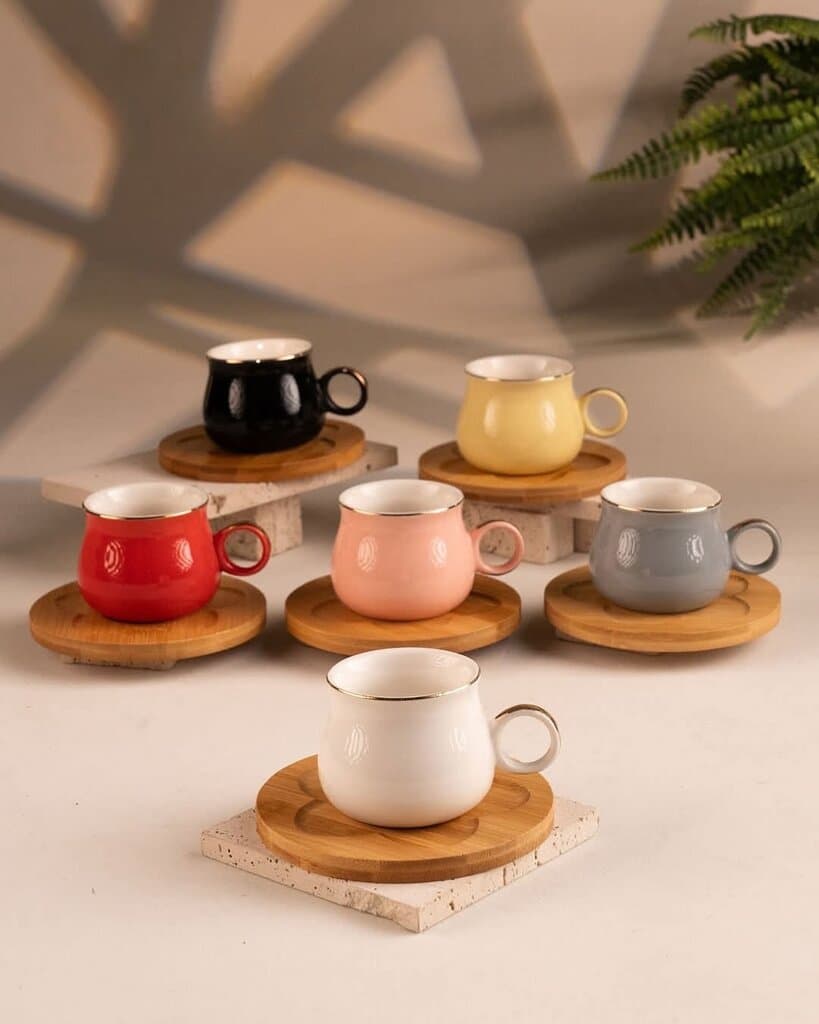 Coffee Cup Set - 6 Piece (Multicolor)