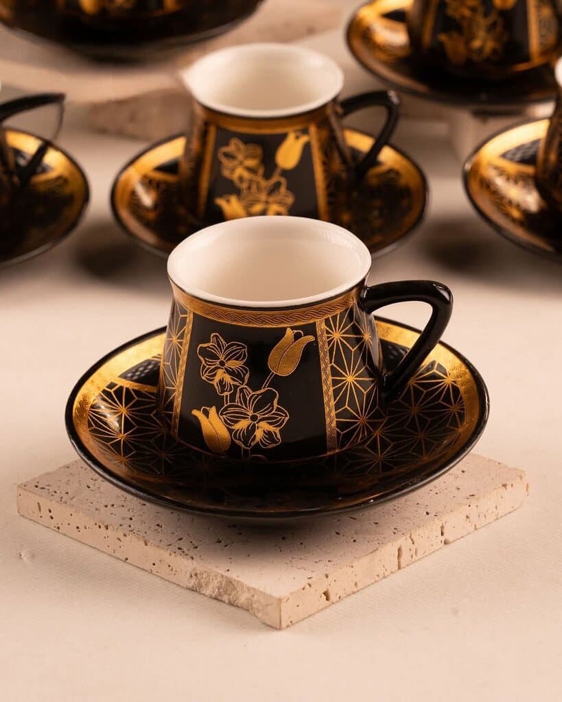 Coffee Cup Set - 6 Piece (Black) 2