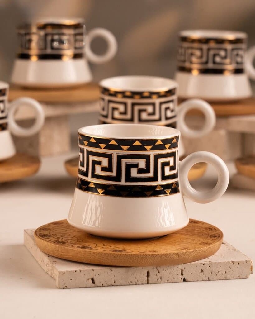 Coffee Cup Set - 6 Piece (White) 2