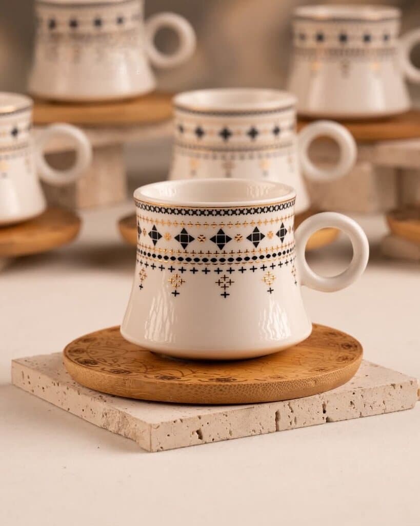 Coffee Cup Set - 6 Piece (White) 2