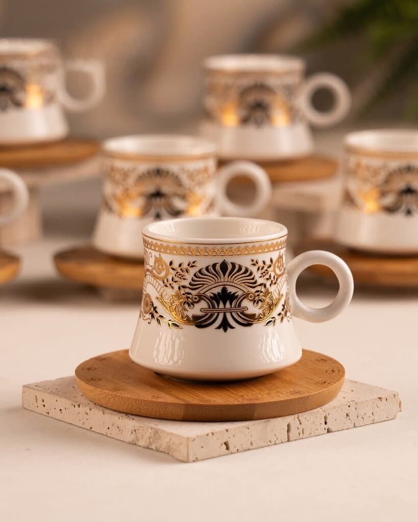 Coffee Cup Set - 6 Piece (White) 2
