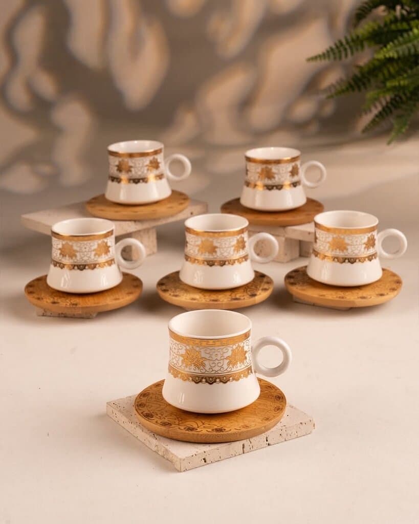 Coffee Cup Set - 6 Piece (White)
