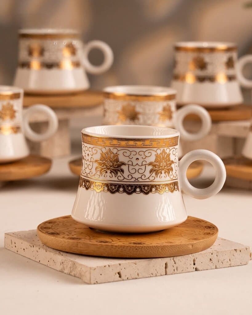Coffee Cup Set - 6 Piece (White) 2