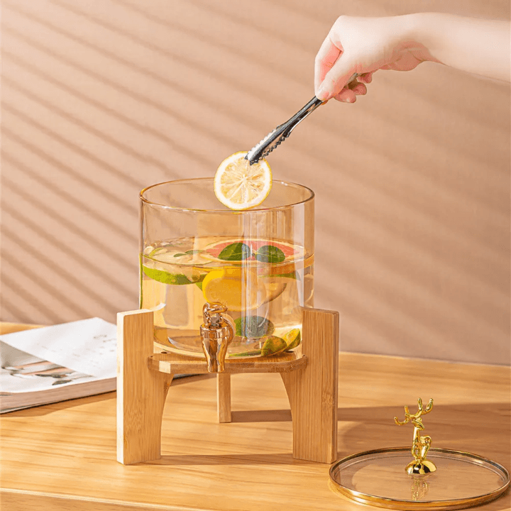 Glass Beverage Dispenser with Stand (S) 2
