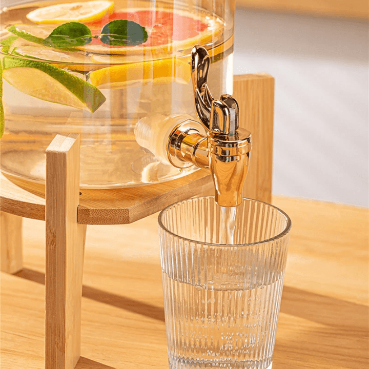 Glass Beverage Dispenser with Stand (S) 3