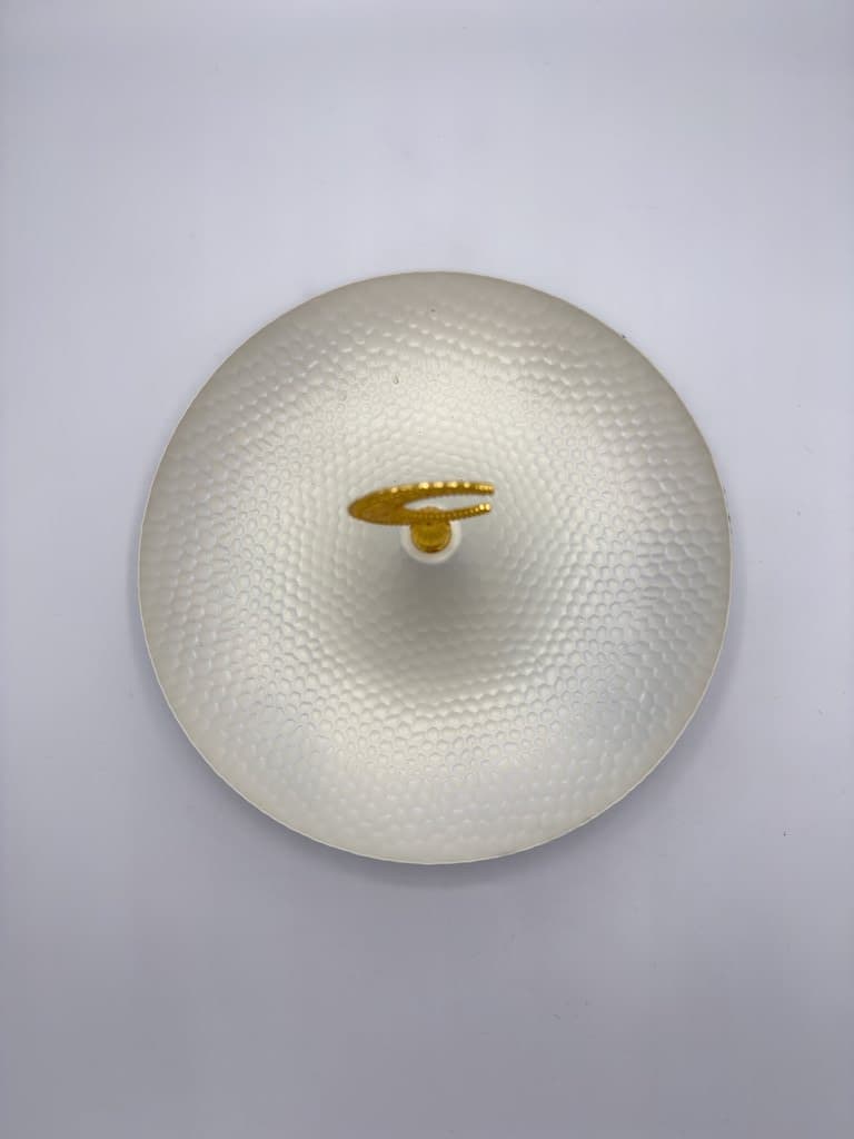 Ramadan Serving Tray with Crescent Handle - White (M) 2