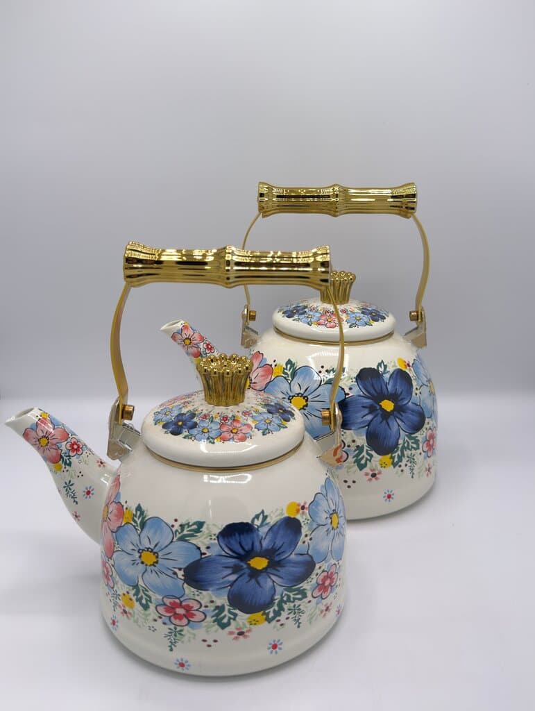 Zinc Kettle & Teapot (White)