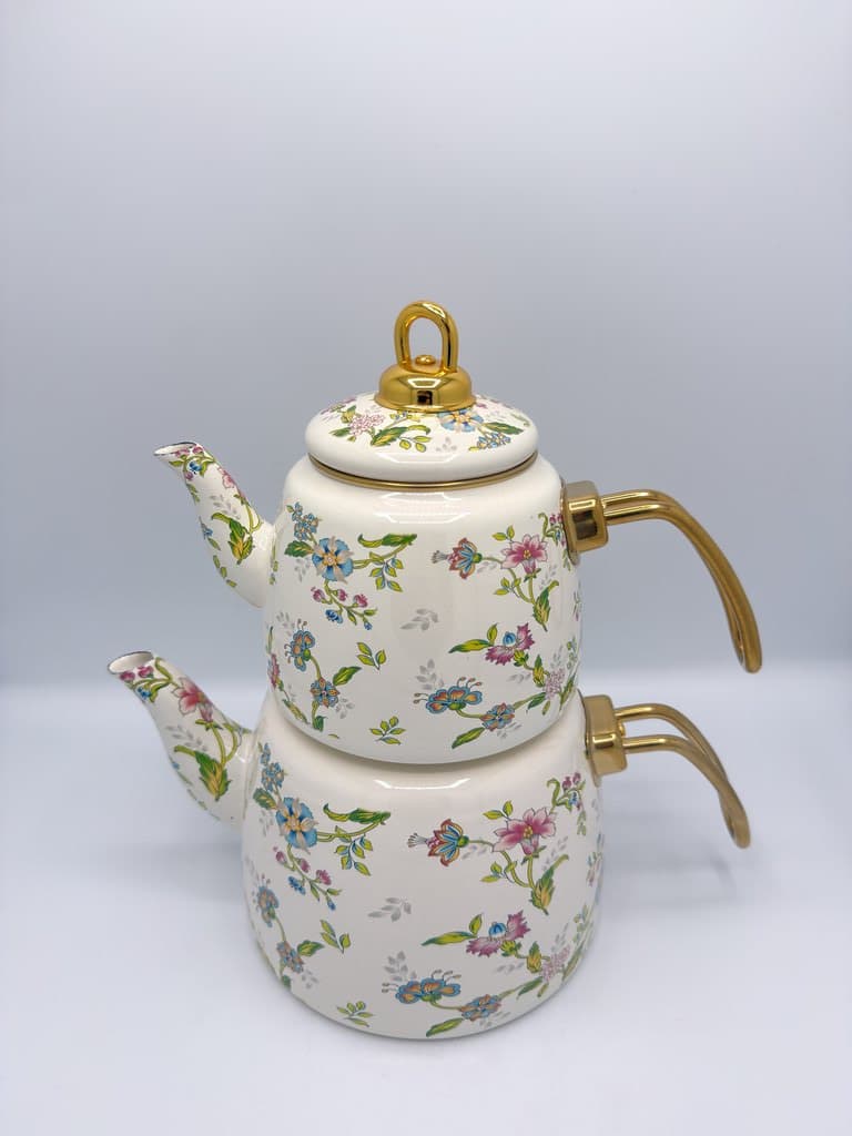 Pyrex Turkish Tea Pot Set - White 4