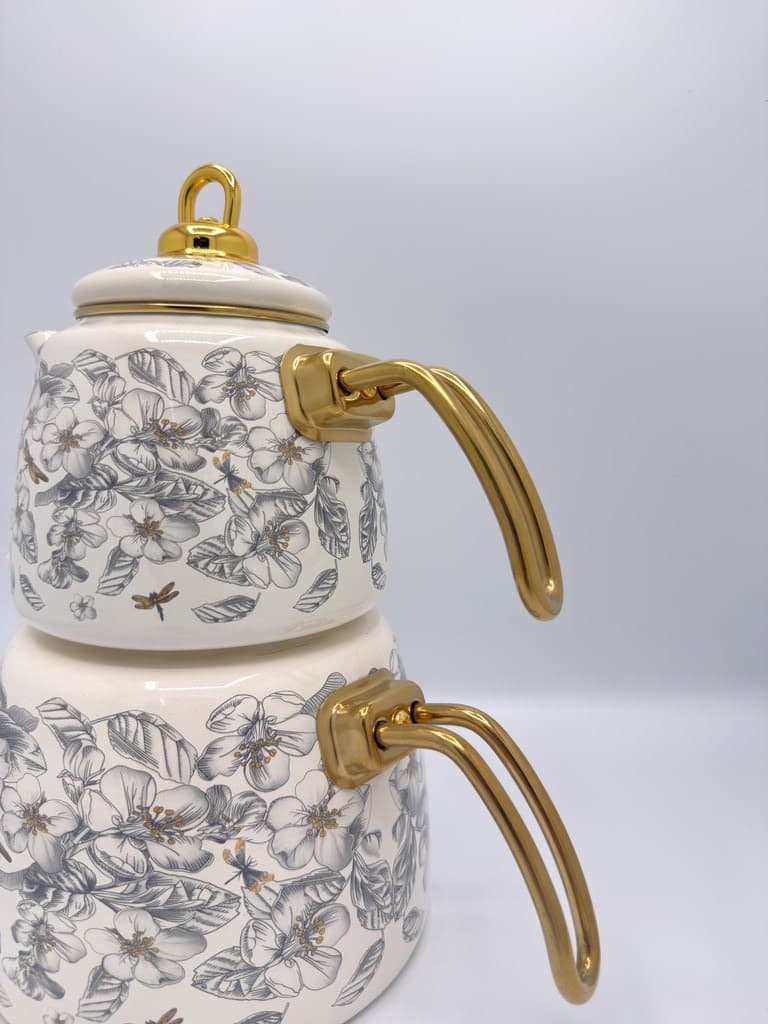 Pyrex Turkish Tea Pot Set - Light Gray 3