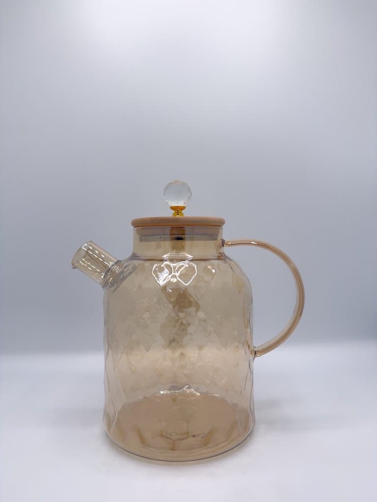 Glass Teapot - Light Brown (M)