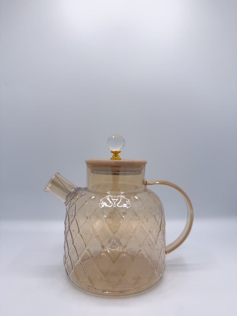 Glass Teapot - Light Brown (S)