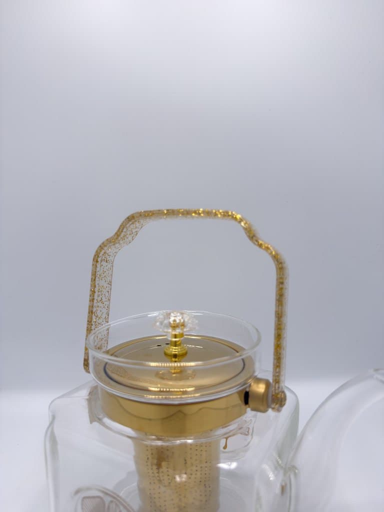 Glass Teapot With Stainless Steel Infuser- Clear 3