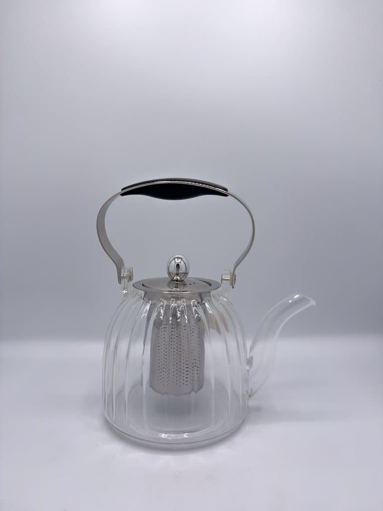 Glass Teapot With Stainless Steel Infuser- Clear